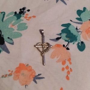 Diamond cross necklace